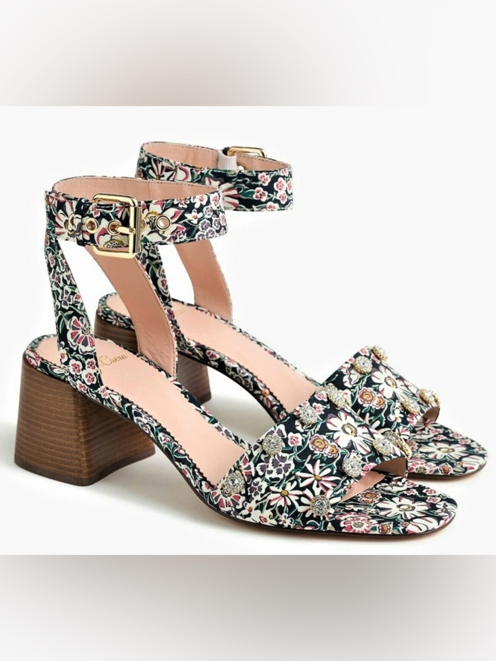LIKE NEW J. Crew Liberty Penny Ankle Strap Floral Sandals